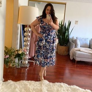 Hutch design wrap dress in beautiful blue